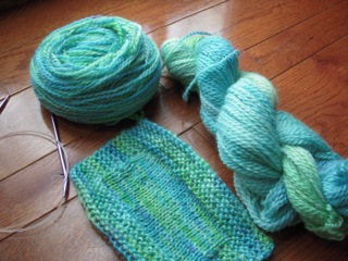 kate yarn swatched